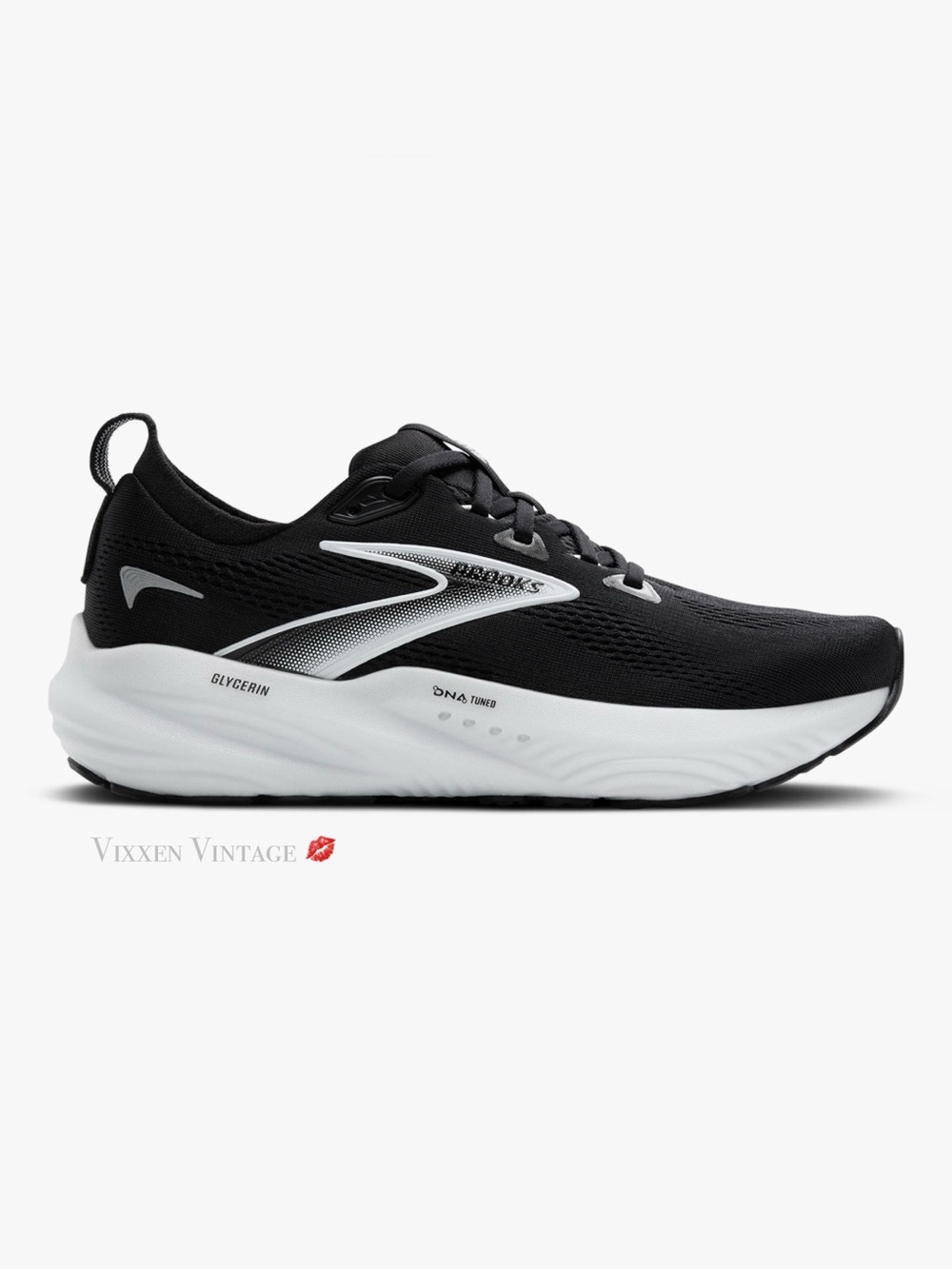 BROOKS ‘WOMEN’S GLYCERIN 22’ RUNNING SHOES IN BLACK/GREY/WHITE